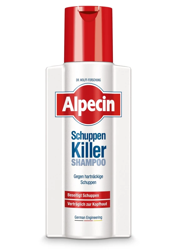 Alpecin Dandruff Killer Shampoo - Anti Dandruff Shampoo for Men - With 4 Active Ingredients Suitable for Oily Scalp Dandruff - Silicone Free - 2 x 250ml