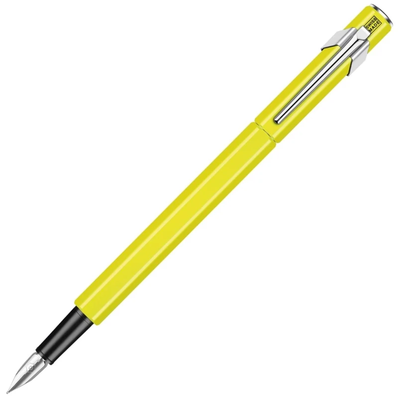 Caran d ́Ache Fountain Pen Fluorescent Yellow Nib B