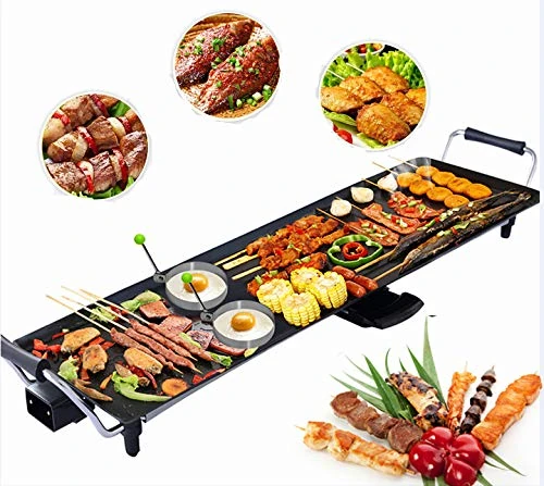 CASART Electric Teppanyaki Grill Table, 1800W Non-stick Griddle with Wooden Shovel, Outdoor Indoor BBQ Barbecue Hot Plate for Kitchen Dinner Party Camping Festival Cooking (XX Large) - Image 1