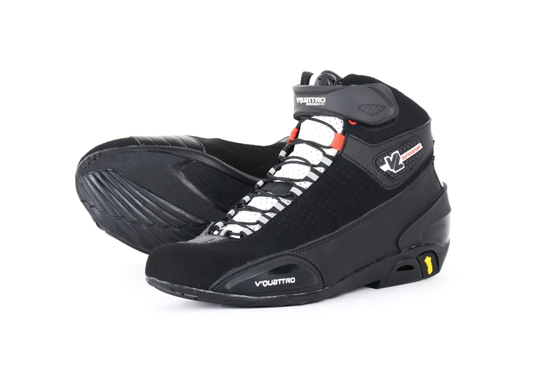 V Quattro Design Supersport Vented Men's Shoes, Black, Size 42