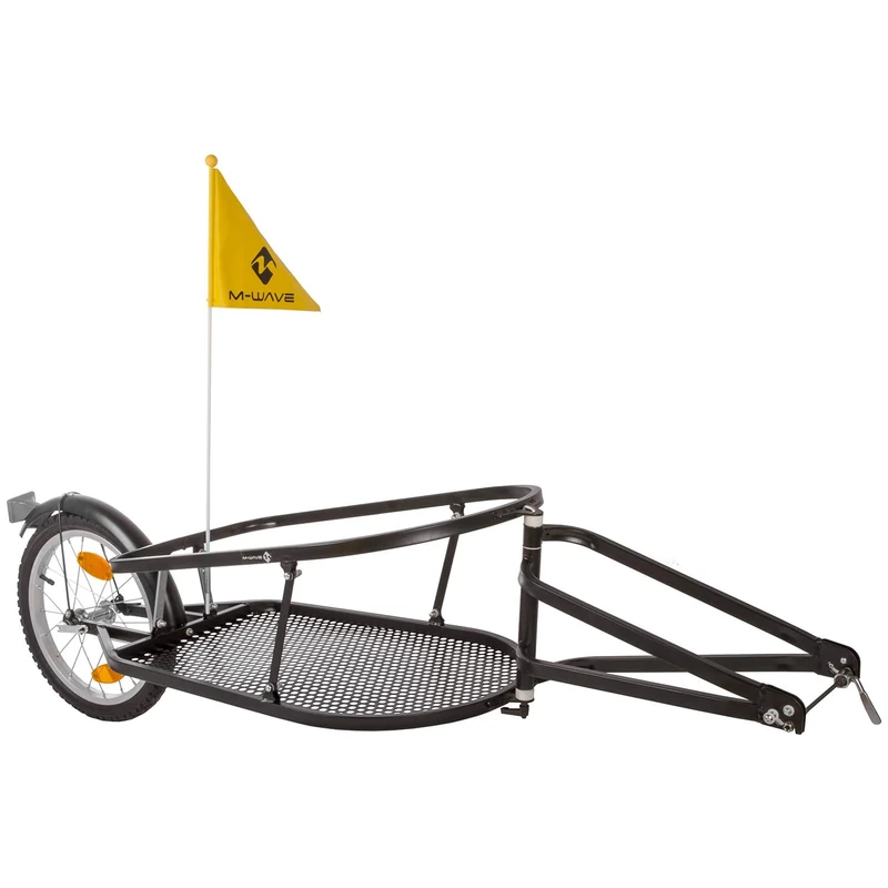 M-Wave Mwavz Unisex Adult Single 40 Single Track Luggage Bicycle Trailer Black,