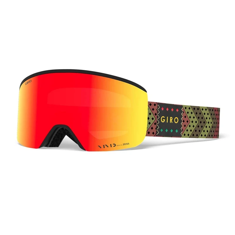 Giro GIRRJ Axis Snow Goggles - Mo Rasta - Vivid Ember & Vivid Infrared Lenses, Medium Frame