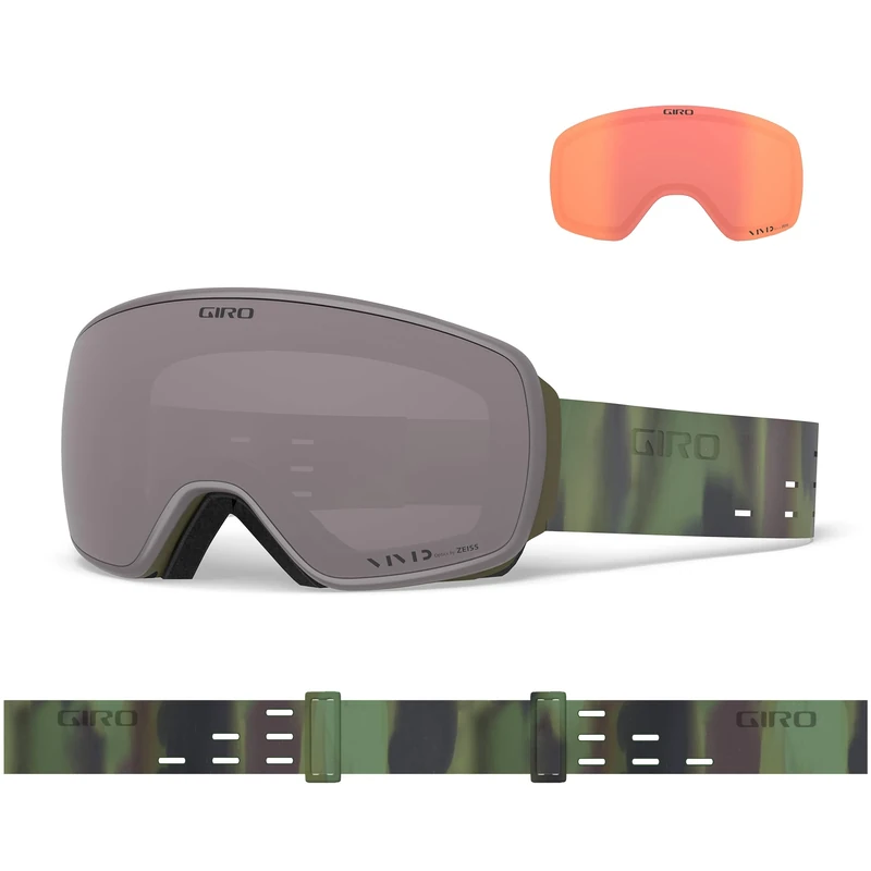 Giro GIRRJ Agent Snow Goggles - Silicone Trees - Vivid Onyx/Vivid Infrared Lenses, One Size