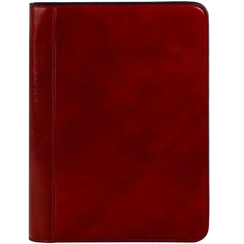 Leather Portfolio Folder A4 Document Case Business Padfolio Organizer Folio - Time Resistance
