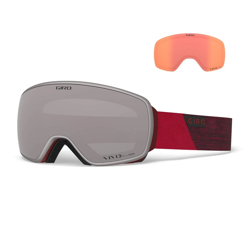 Giro Girrj Agent Snow Goggles - Red Peak - Vivid Onyx/Vivid Infrared Lenses, One Size