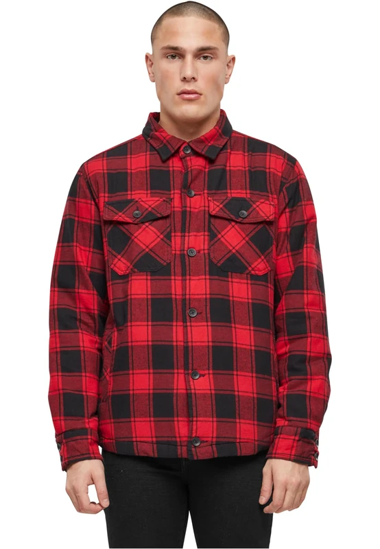 Brandit Lumber Jacket, color: red/black, size: XL