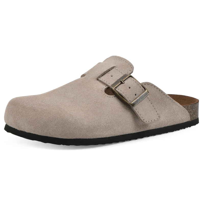 WHITE MOUNTAIN Women's Bari Clog, Taupe/Suede, 7 UK