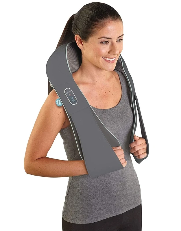 HoMedics Gel Massage Shiatsu Back, Neck & Shoulder Massager with Heat – Simulates Real Hands of Massage Therapist, Adjustable Intensity Deep Tissue 3D Kneading Pillow for Home and Office Muscle Relief