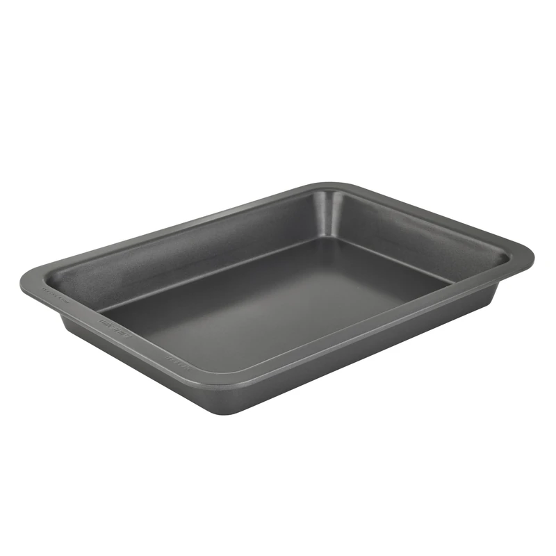 Wiltshire Easybake Large Baking Pan, Non-Stick PFAS Free, Dishwasher Safe, Deep Roasting Oven Tray for Meat & Vegetables, Carbon Steel, Easy Clean, 33x23x4.5cm, Grey - Image 1