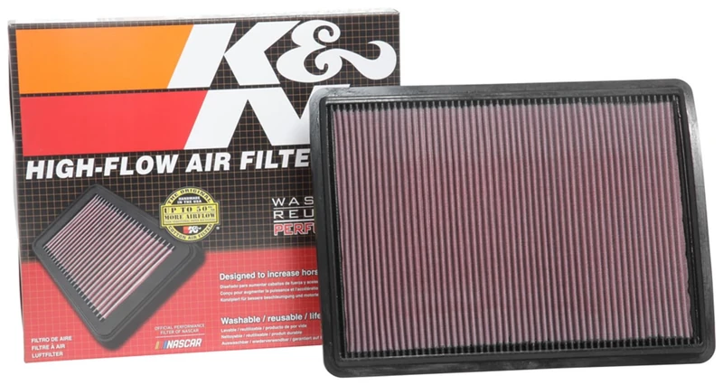 K&N Replacement Air Filter compatible with Hyundai Ioniq 1.6 & Kia Niro 1.6 2016- (33-3077)