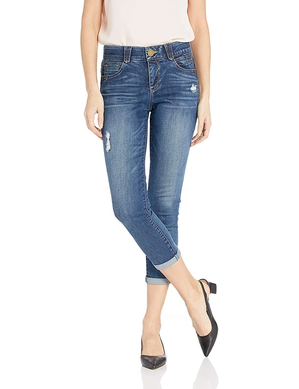 Democracy Women's Ab Solution Ankle Skimmer, Distressed Blue, 6