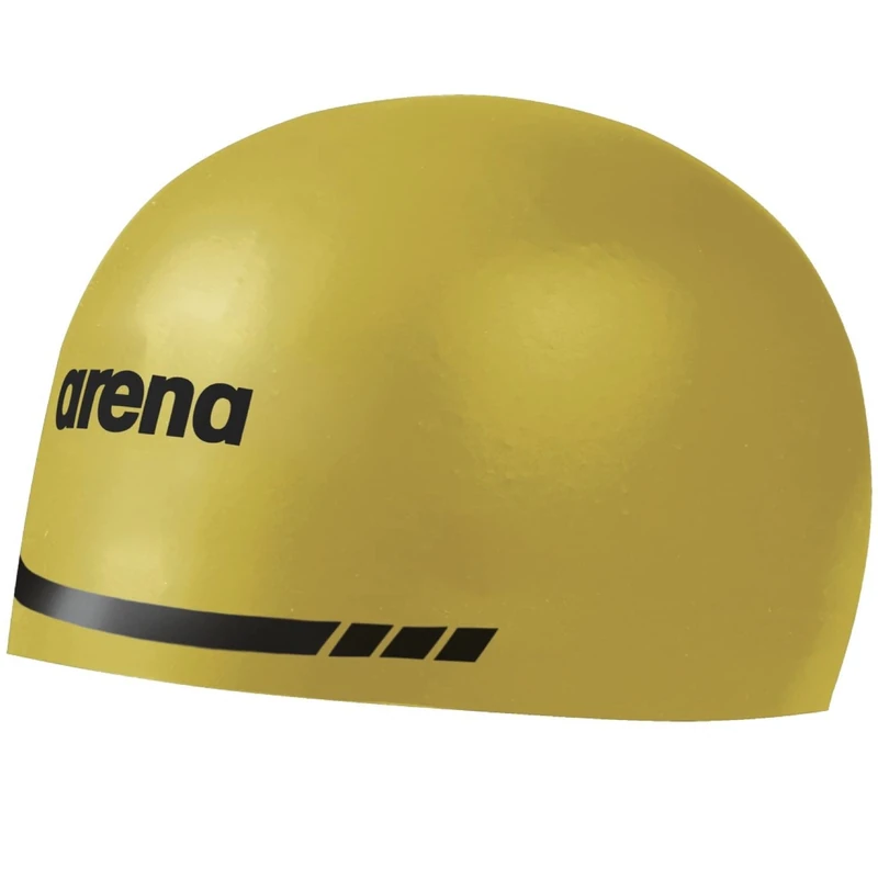 ARENA 3D Soft USA Unisex Adult Silicone Swim Cap for Men and Women Swimming Pool Practice and Racing Swim Kit, Yellow, Medium