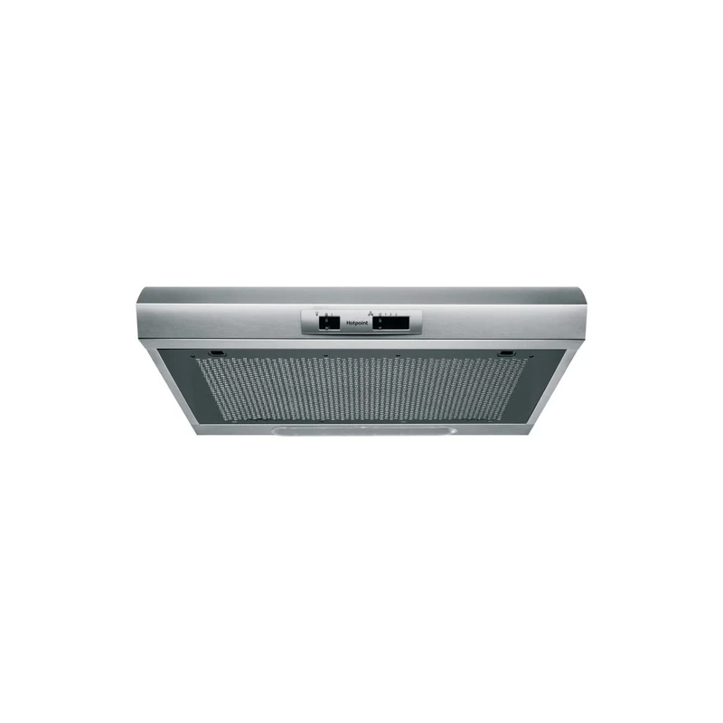 Hotpoint 60cm Visor Cooker Hood - Stainless Steel, 3-Speed LED