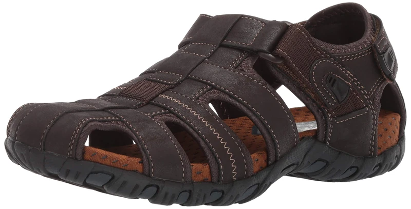 Nunn Bush Men's Rio Bravo Fisherman Closed Toe Outdoor Sandal, Brown, 12 UK
