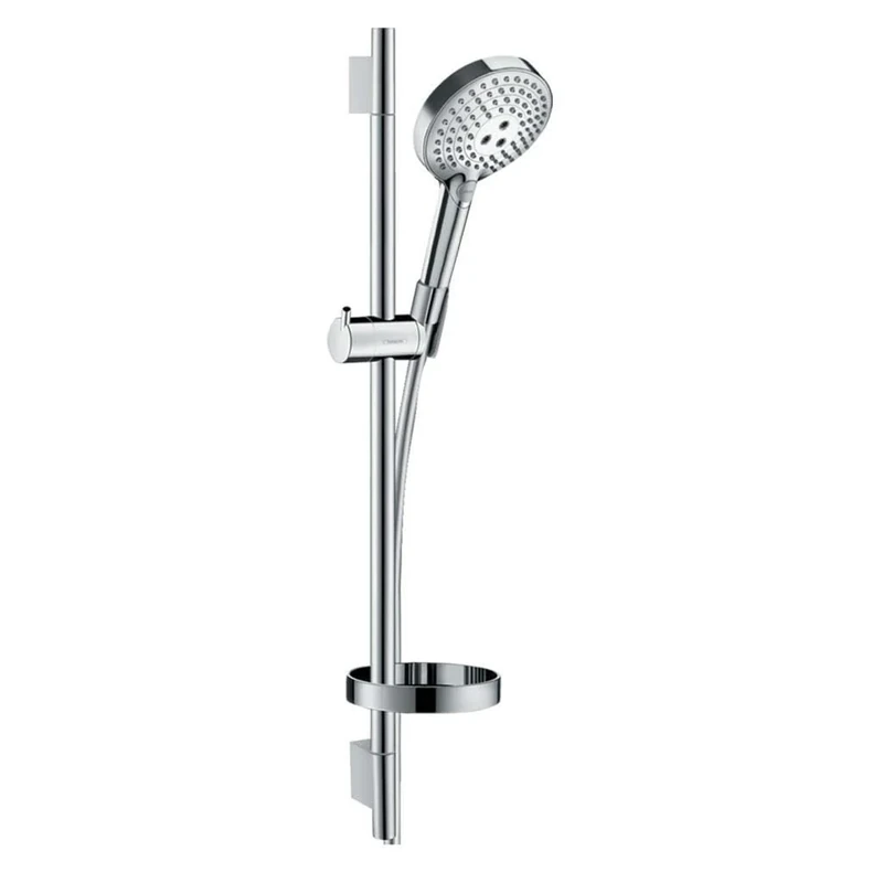hansgrohe Raindance Select S - shower set with shower head, shower bar 65cm, shower hose 160cm and shower head holder, hand shower with 3 sprays (incl. PowderRain), chrome, 27654000