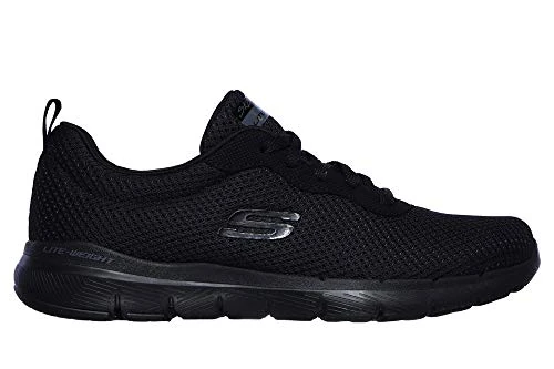 Skechers Women's Flex Appeal 3.0 First Insight Trainers, Black Mesh Trim, 6 UK
