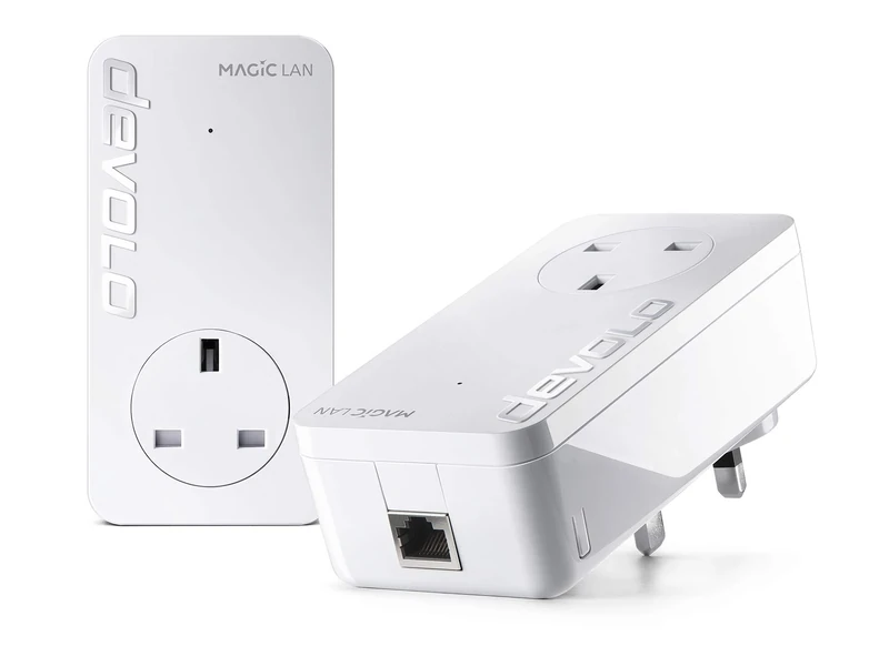 devolo Magic 1-1200 LAN Powerline Starter Kit, Stable Home Working, High Performance (Up to 1200 Mbps for Your Powerline Home Network, Internet from Any Wall Socket, Plug and Play, Easy Config)