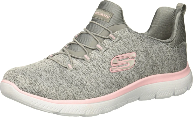 Skechers Summit - Quick Getaway Grey/Light Pink 5.5