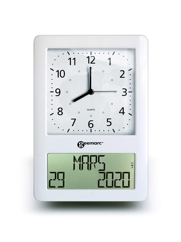 Geemarc Telecom S.A Geemarc VISO50 White Radio Controlled Clock, Plastic, One Size