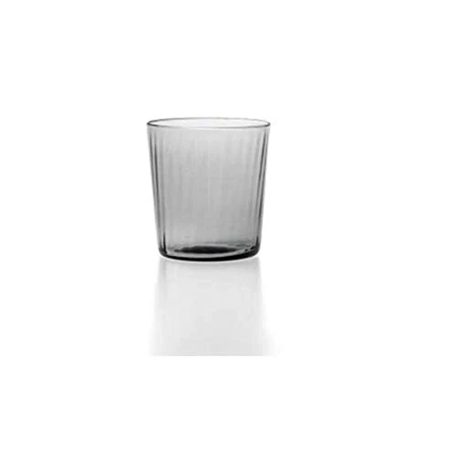 GV VG Ve_Neir Pleated Glass Pack of 6 Pieces 8 x 8.5 Cm. Piombo Colour, One Size