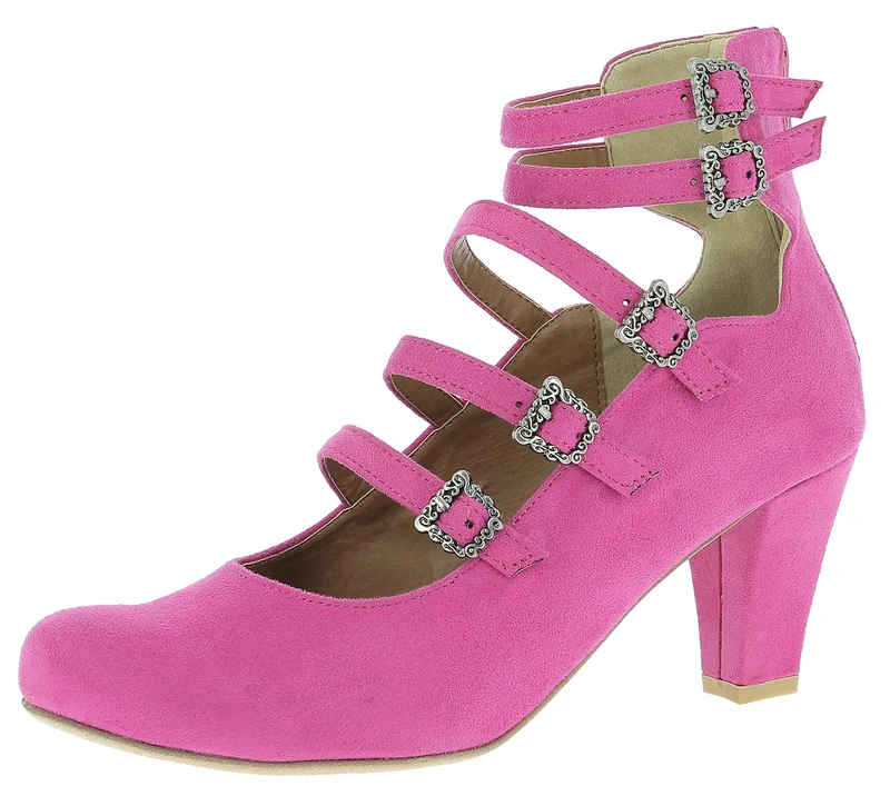 Hirschkogel Women's 3004501 Ankle Strap High Heels, Pink (Pink 028), 3.5 UK