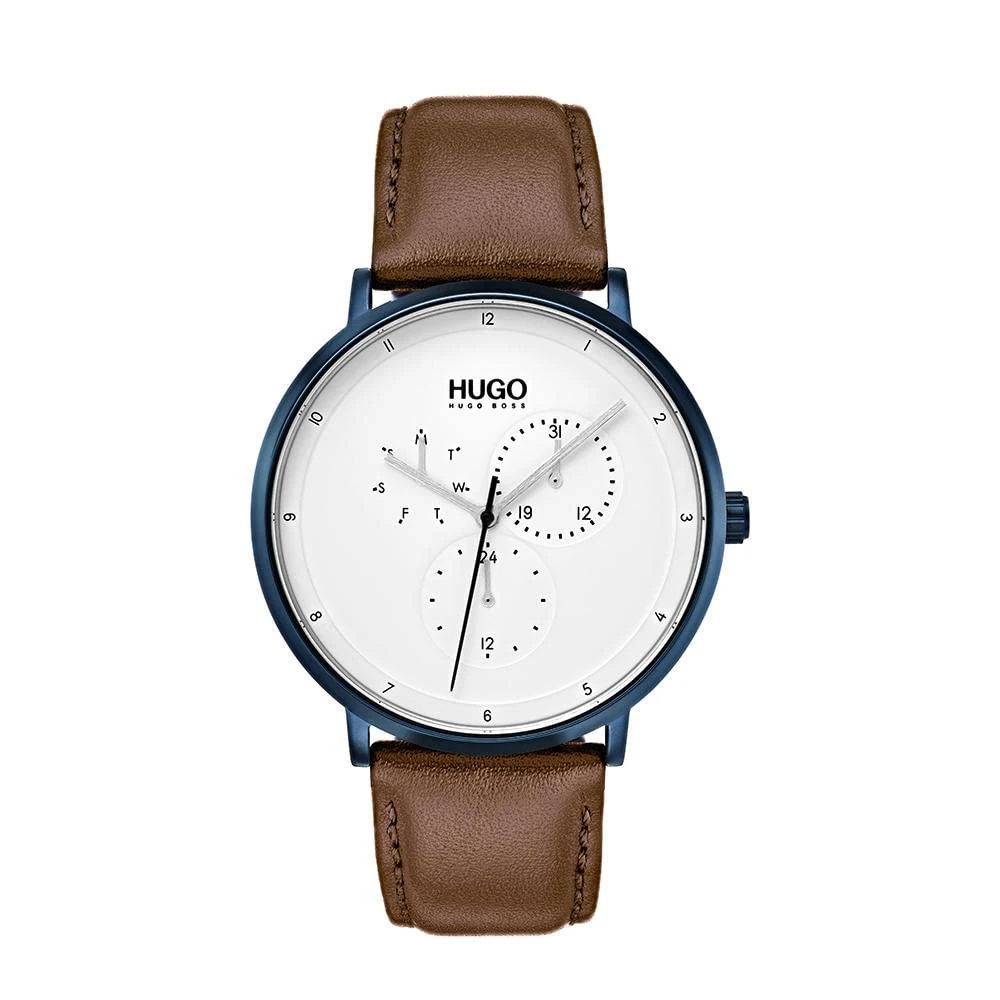 HUGO Analogue Quartz Watch for men with Light Brown Leather strap - 1530008