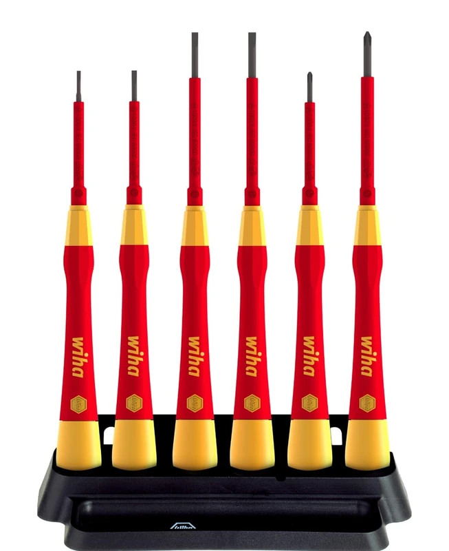 Wiha 42989 Series 2270P Pico Finish Electric Fine Screwdriver Set, Slotted,Chrome - Image 1