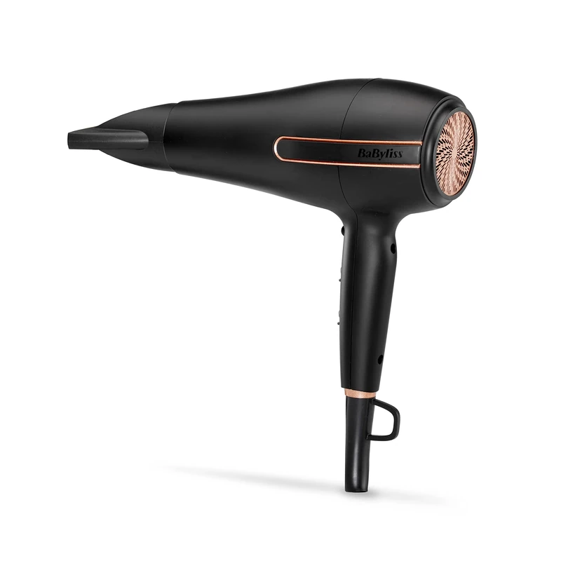 BaByliss Super Power Hair Dryer - Ultra-Fast 2400W Air Flow, Ionic Frizz-Control, Salon-Grade AC Motor, 3 Heat & 2 Speed Settings, Black, 5240U