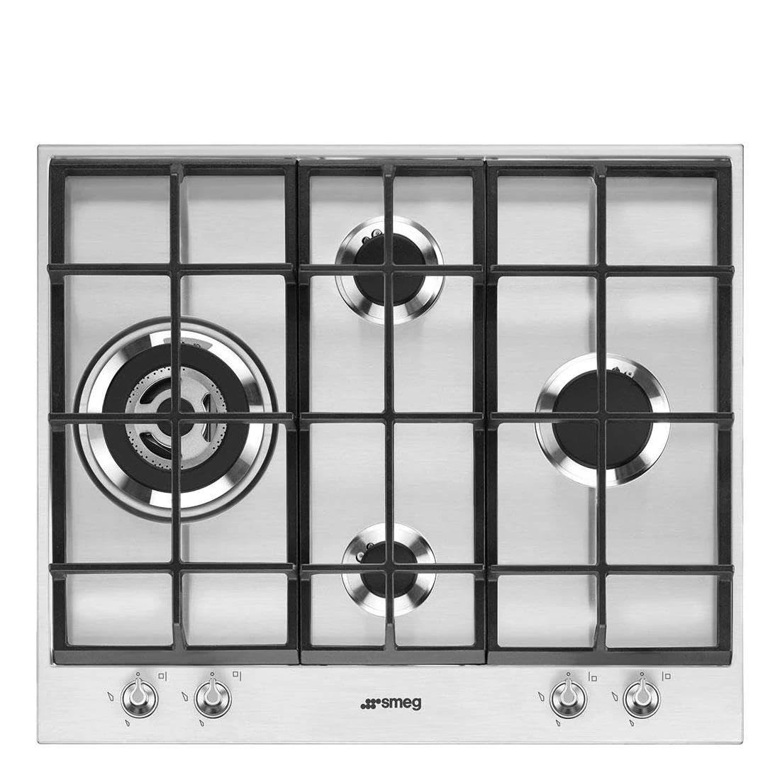 Smeg Gas hob with 4 Burners PX164L, Stainless Steel,Small