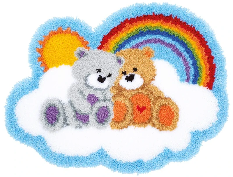 Latch Hook Kit: Rug: Shaped: Care Bears PN-0166078