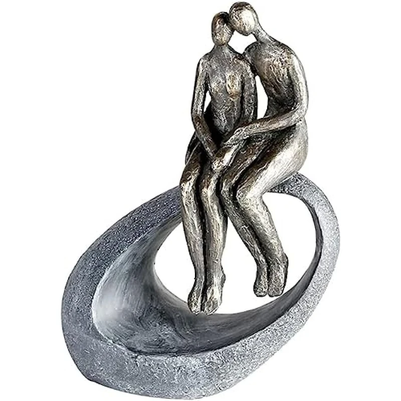 Casablanca modernes Design Sculpture, Poly, Bronze Grey, Höhe 27 cm