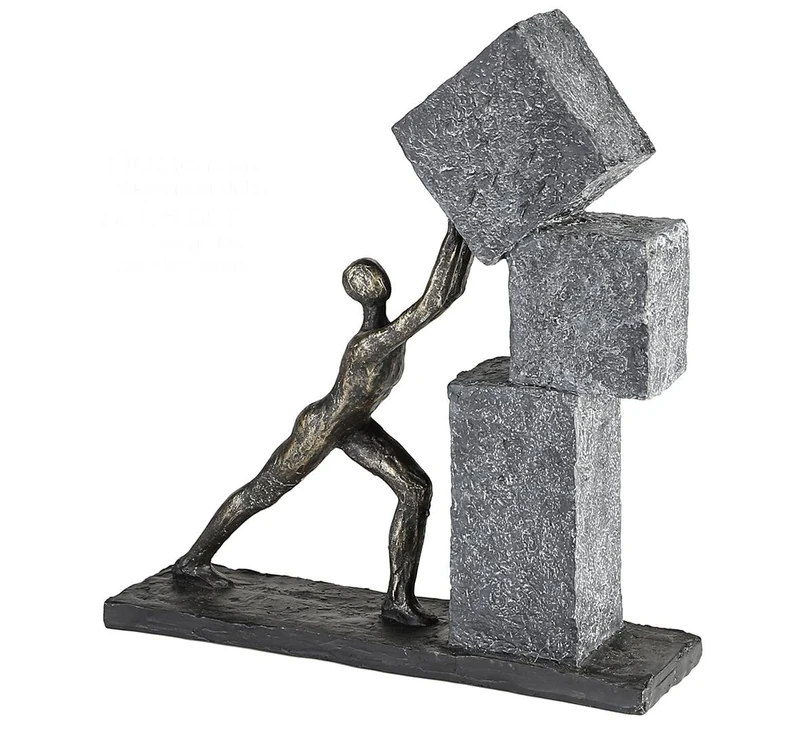 Casablanca - Decorative Sculpture - Stacking - Poly - Colour: Bronze - 30.5 x 28 cm