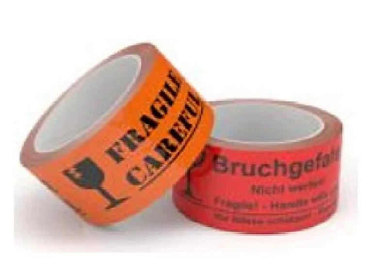 Antalis Low Noise 4025648734021 Warning Tape Polypropylene Printed "Risk of Breaking" 50 mm x 66.00 m Acrylic Pack of 36 Red
