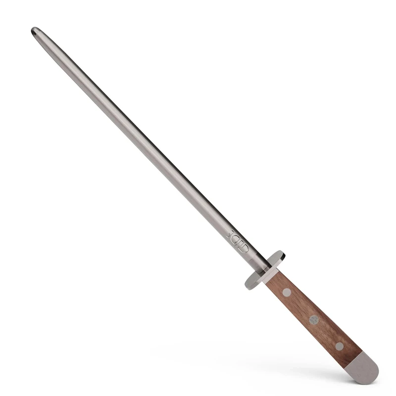 GÜDE Solingen - Sharpening Steel Forged, 26 cm, Walnut Wood, Alpha-WALNUSS - Double Bolster, Handmade Germany - Image 1