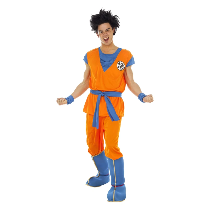 Chaks - Goku Saiyan Dragon Ball Costume 7 Pieces Adult Cosplay Costume Carnival Halloween Anime Fans