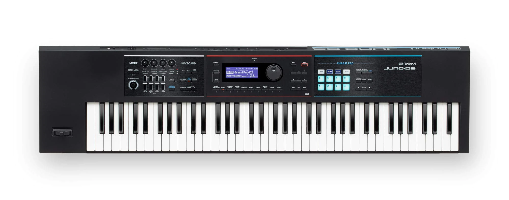 Roland JUNO-DS76 Synthesizer Lightweight 76-note performance synth with great sounds and intuitive operation for bands expanding their musical range