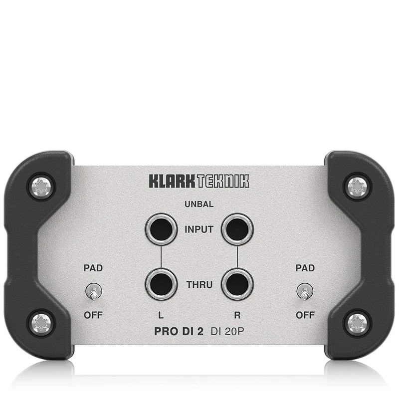 Klark Teknik PRO DI 2 DI 20P Passive Stereo DI Box with Midas Transformer and Extended Dynamic Range