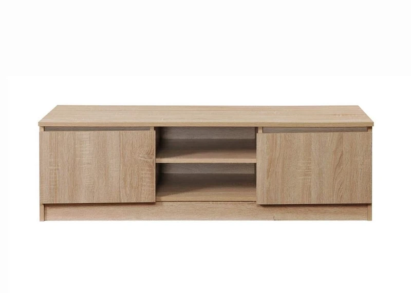 Timber Art Design Modern TV Unit 120cm Media Cabinet 2 Doors + Shelf Sonoma Oak