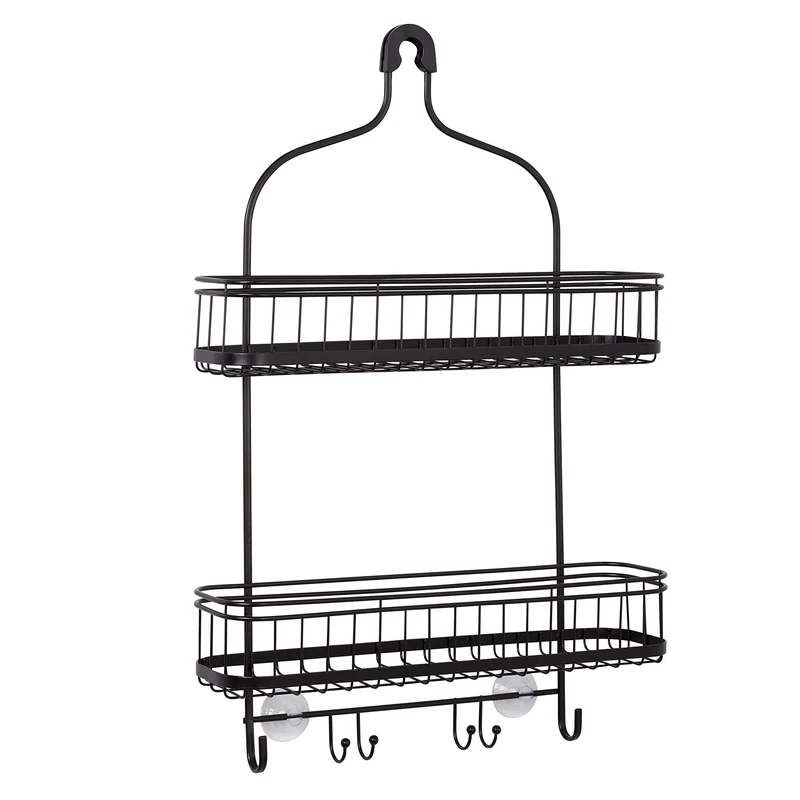 Zenna Home Extra Wide Hanging Over-the-Shower Caddy, Bronze