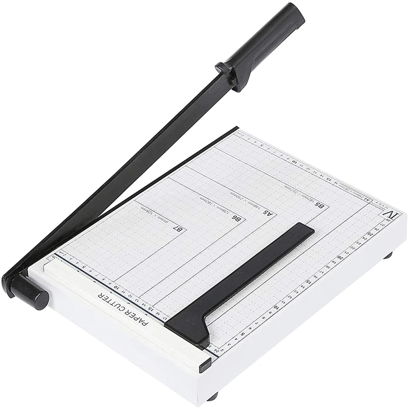 Voluker A4 Paper Cutter Cutting Capacity 10 Sheets Paper for Office School Craft Paper White