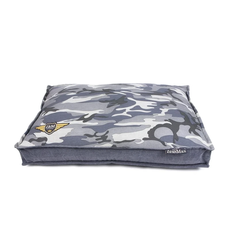 Lex & Max COVER BOXBED ARMY-CANVAS 90X65 GREY