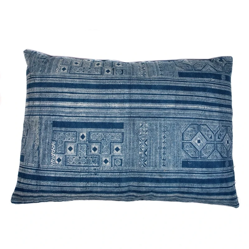 Lex & Max COVER RECT. VINTAGE ETNIC 100X70 D.BLUE