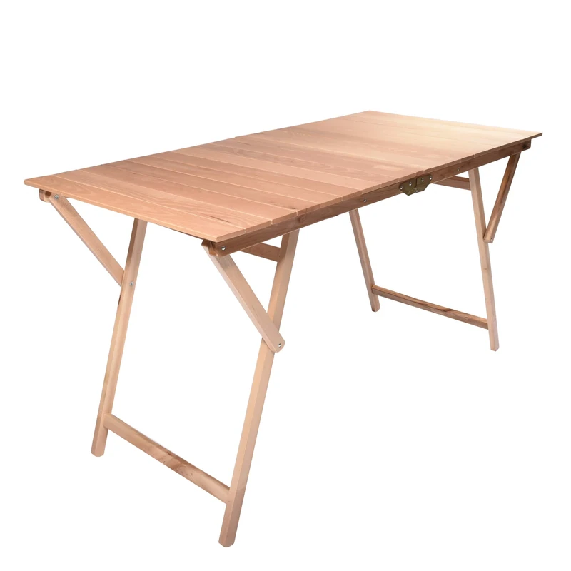 HOUSE COLLECTION Natural Wood Table, 140 x 70 cm, Multi-Coloured, One-Size - Image 1