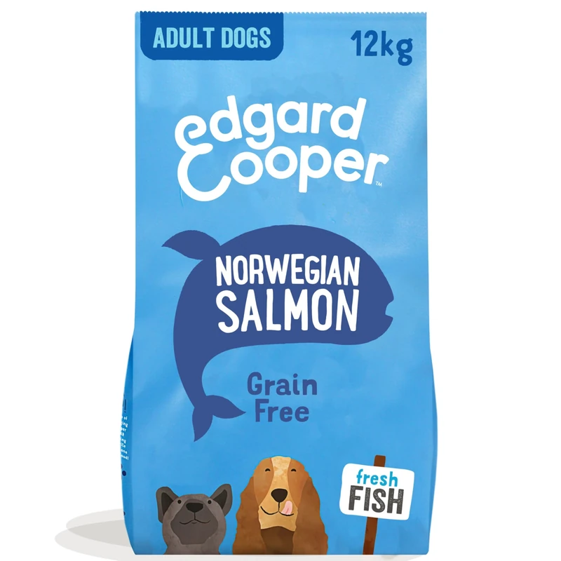 Edgard & Cooper Dry Dog Food For Large Breed Adult Dogs (12kg), Fresh Salmon, Balanced Fibre For Gut Health, Hypoallergenic Recipe With Natural Ingredients, Never Fish Meal