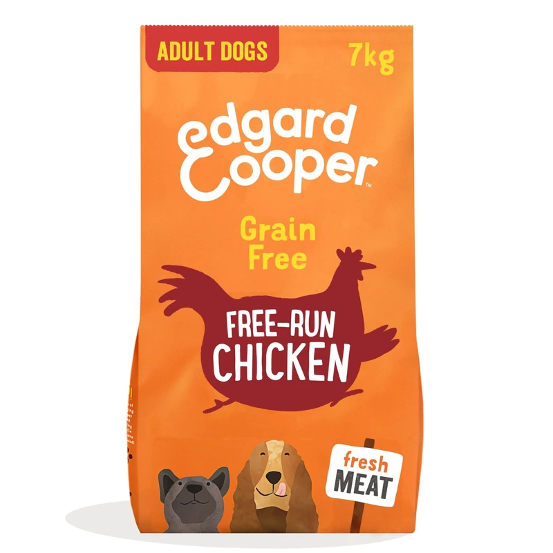 Edgard Cooper Grain Free Dog Food Dry, (Chicken 7kg), Natural Kibble Dry Dog Food for Adults, Gluten-Free, Hypoallergenic, with Fresh Meat & Amino Acids