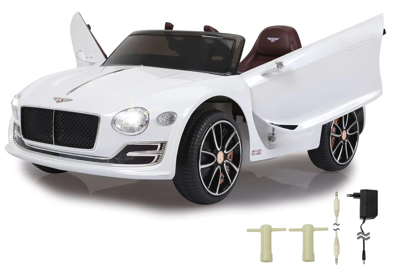 Jamara 460334 - Ride-on Bentley EXP12 12V white – Powerful battery, Ultra-Grip wheels, LED lights