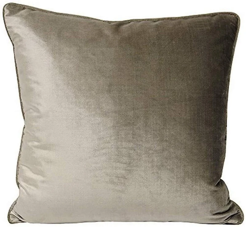 Riva Paoletti Luxe Velvet Feather Filled Cushion - Mink Grey - Soft Velvet Feel Fabric - Reversible - Hidden Zip Closure - Machine Washable - 100% Polyester Case - 55 x 55cm (22" x 22" inches)