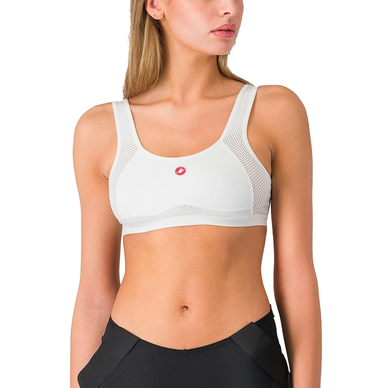 CASTELLI 4518550 ROSSO CORSA BRA Women's Sports bra WHITE BLACK S