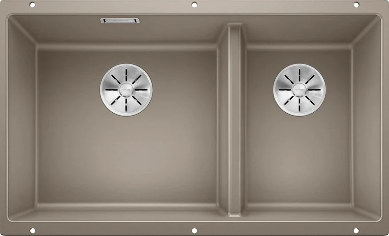 BLANCO SUBLINE 430/270-U – Double Undermount Kitchen Sink for 80 cm Wide Base Units – Made of SILGRANIT – Brown – 523158
