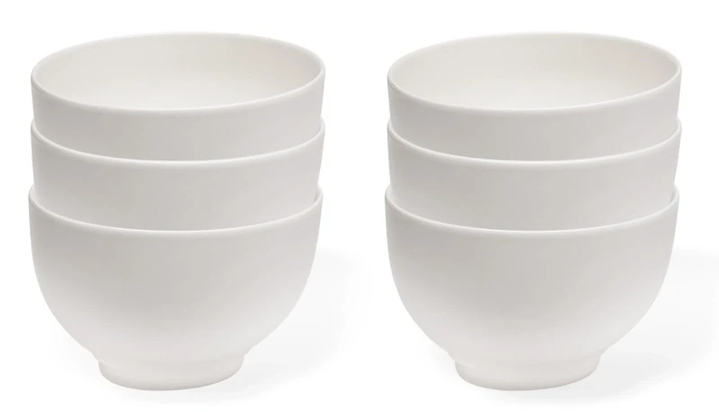 vivo by Villeroy & Boch – Basic White Bowl Set 6 Pieces 750 ml White, Dishwasher Safe, Microwave Safe, Bowls for Cereals, Salad or Soup, Snack Bowls, Food Bowls, Premium Porcelain